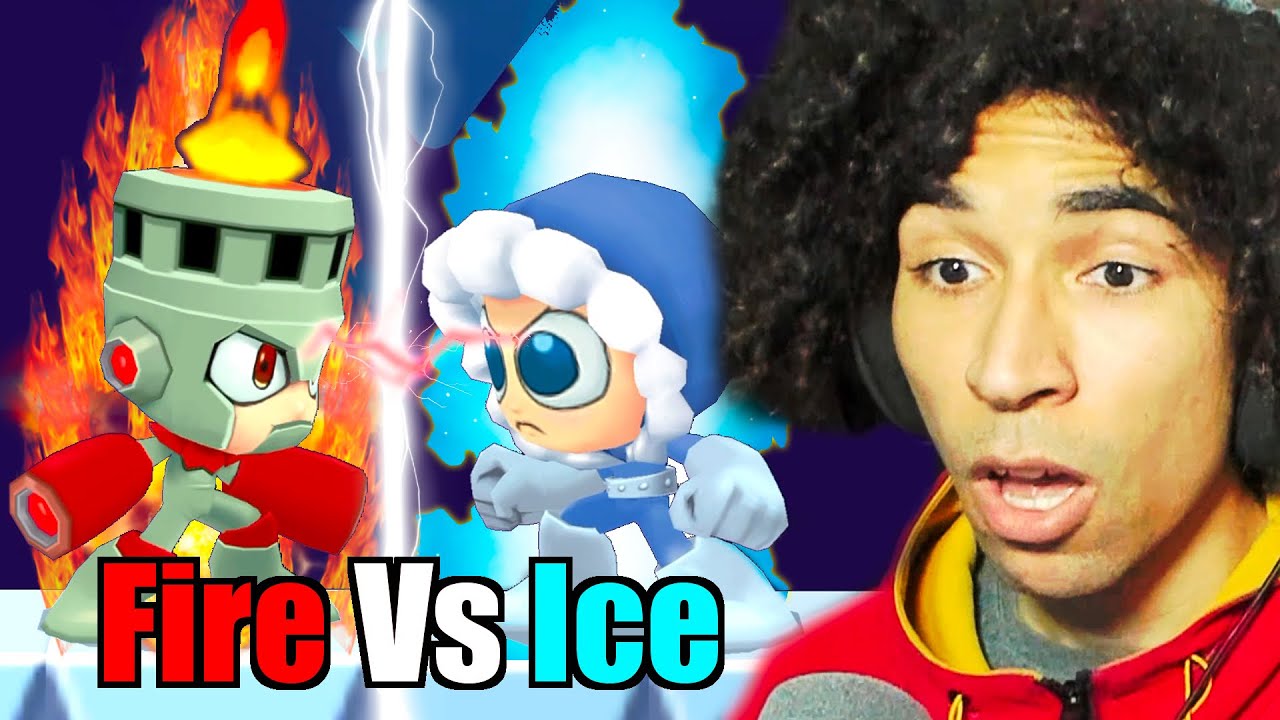 Fire Man Vs Ice Man Is TOUGH In Mega Man Powered Up