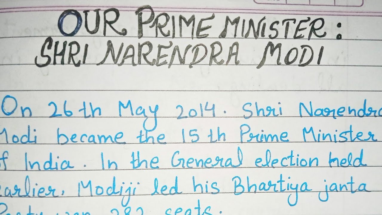 OUR PRIME MINISTER : SHRI  NARENDRA MODI