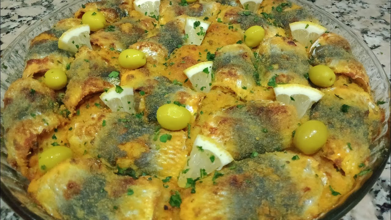 كراتان السردين😋 أروع سردين معمر فالفرن بحشوة أكثر من رائعة جد شهي بشرمولة لذيذة