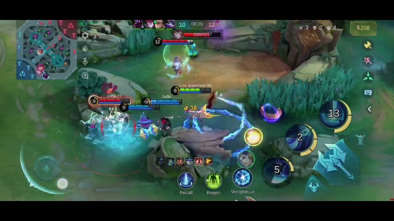 Gameplay of silvanna as roamer high cc and Stalwart 