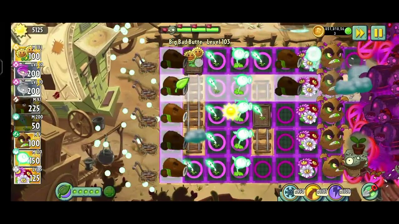 Pvz 2 Big Bad butte lvl 103