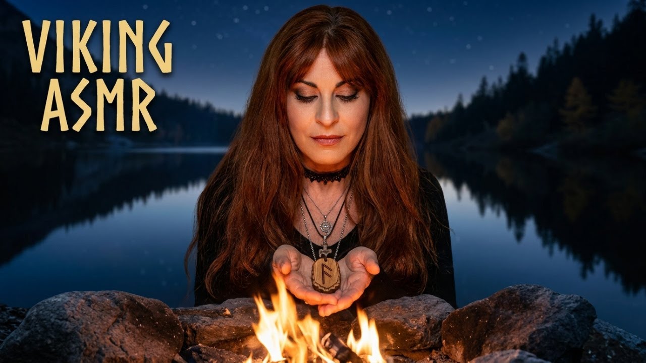 [RERUN] 24/7 EPIC VIKING ASMR - Fire Ritual & Dark Lake | No Talking | Deep Sleep & Focus
