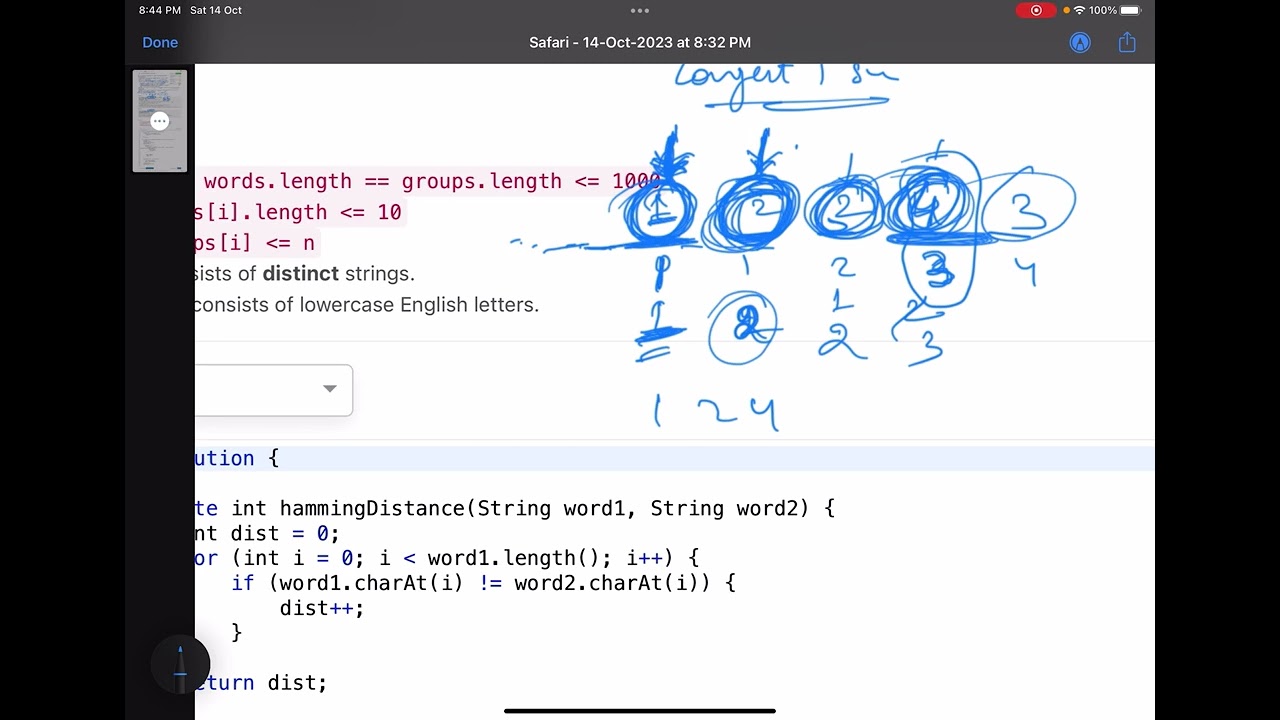 Leetcode BiWeekly contest 115 - Medium - Longest Unequal Adjacent Groups Subsequence II