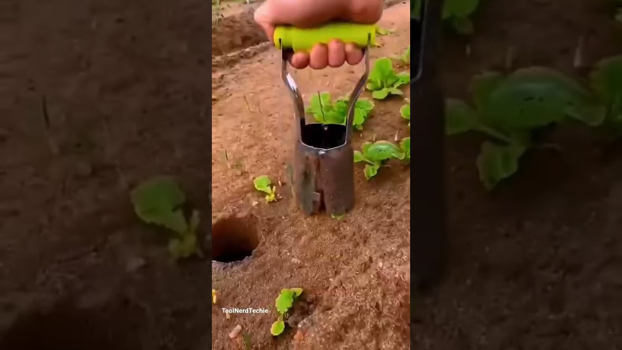 Quick Planter - Automatic Soil Release for Digging #gardening #tools #planting