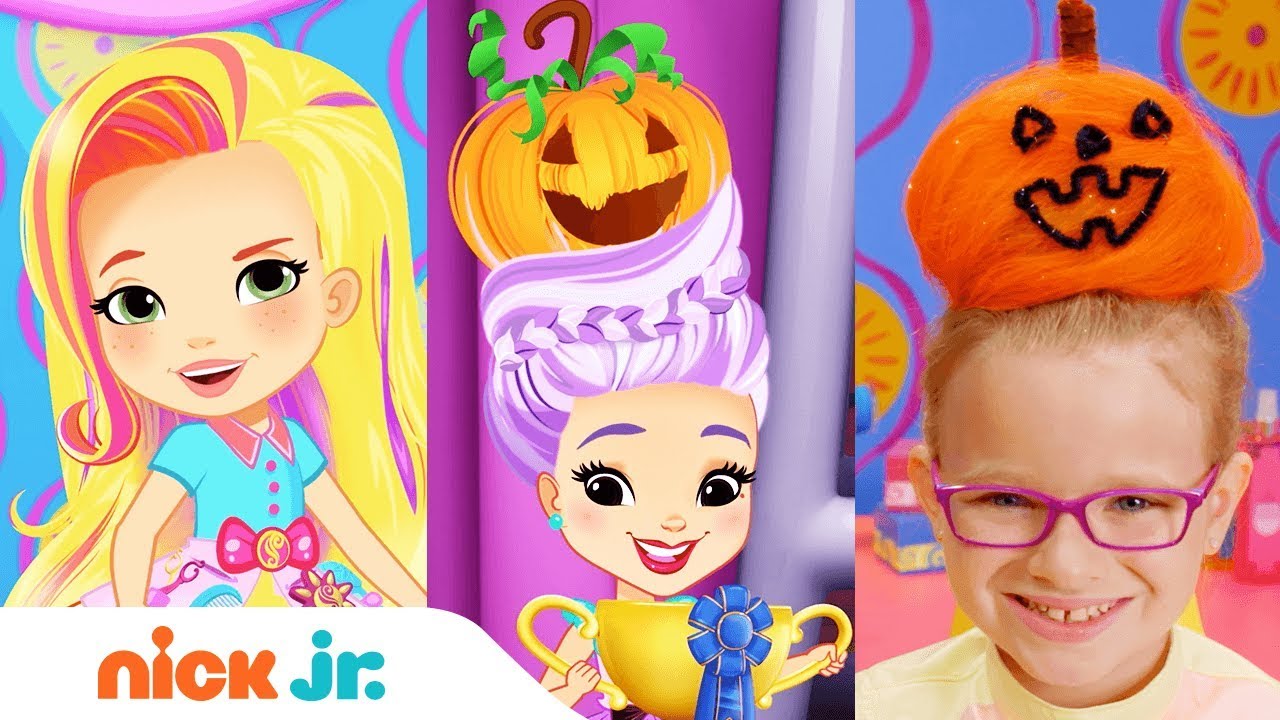 How to Make a Pumpkin Bun 🎃  Style Files Hair Tutorial | Sunny Day | Nick Jr.