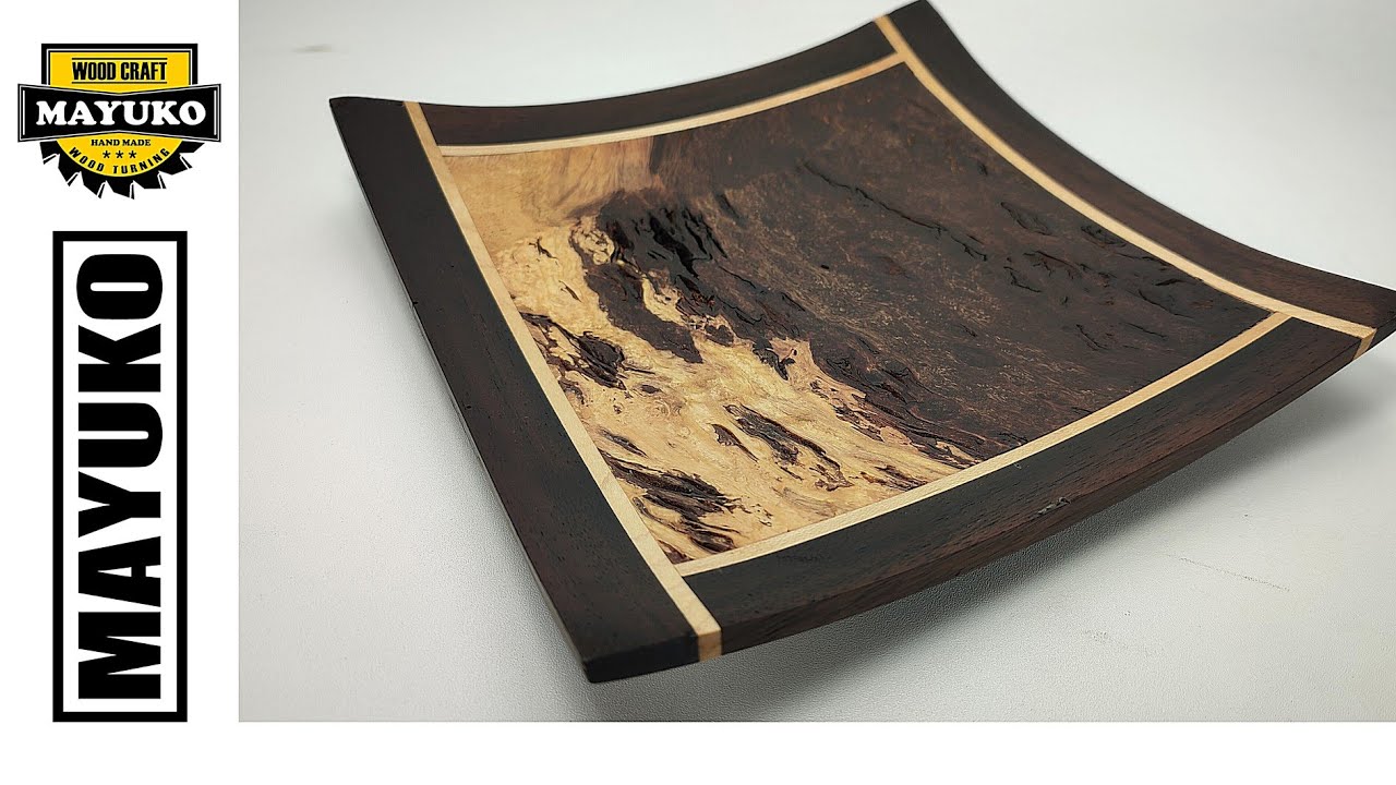 AMBOYNA BURL PLATE, wood turning
