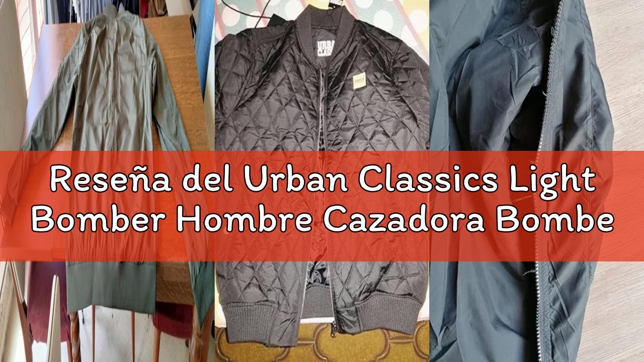 Reseña del Urban Classics Light Bomber Hombre Cazadora Bomber Negro