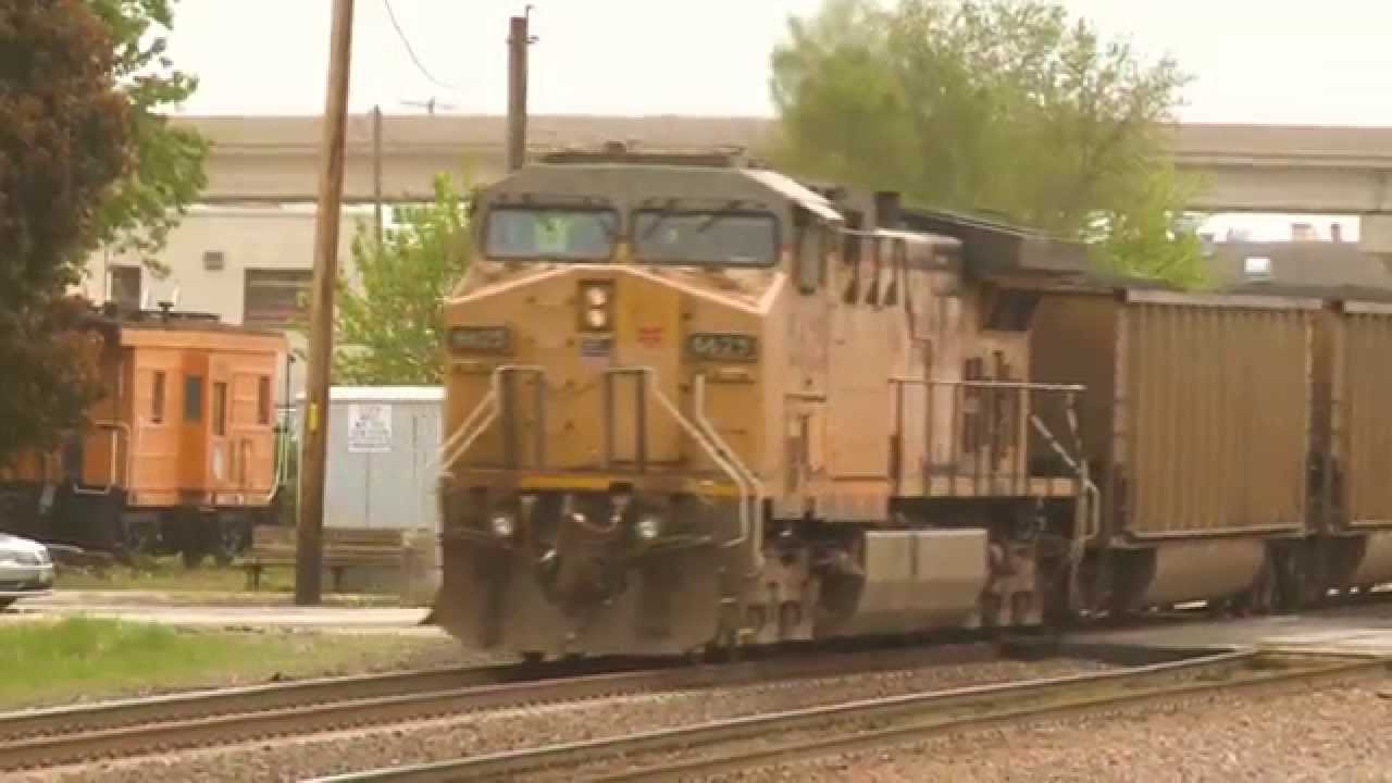 Union Pacific 5981 Eastbound Coal Train through Rochelle Illinois
