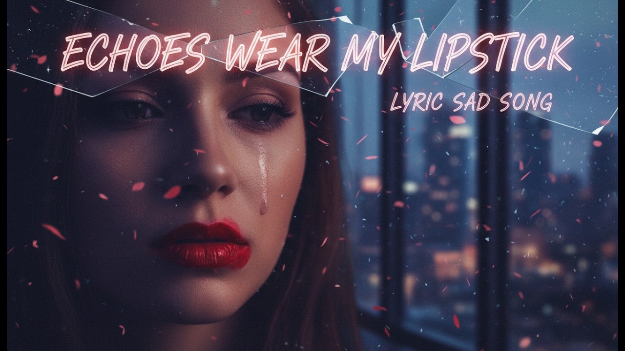 Echoes Wear My Lipstick 💔🌃 Lyric Sad Song | Tears & Neon Memories | Kong Lyrics