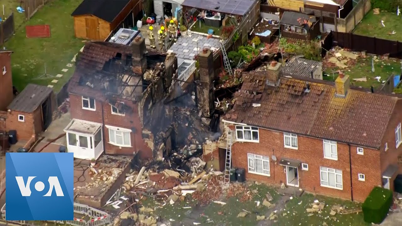 House Destroyed by Explosion in Kent, Britain