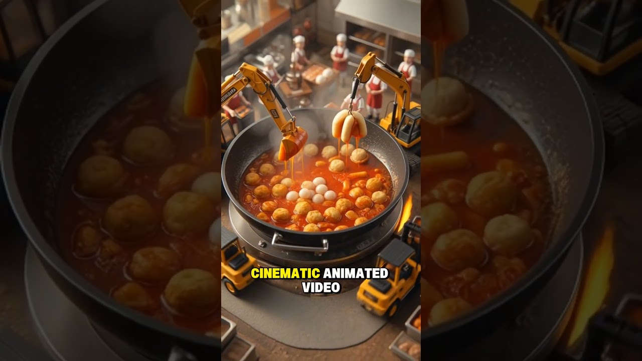 You’ve Never Seen Tteokbokki Made Like This 🚜🍜 