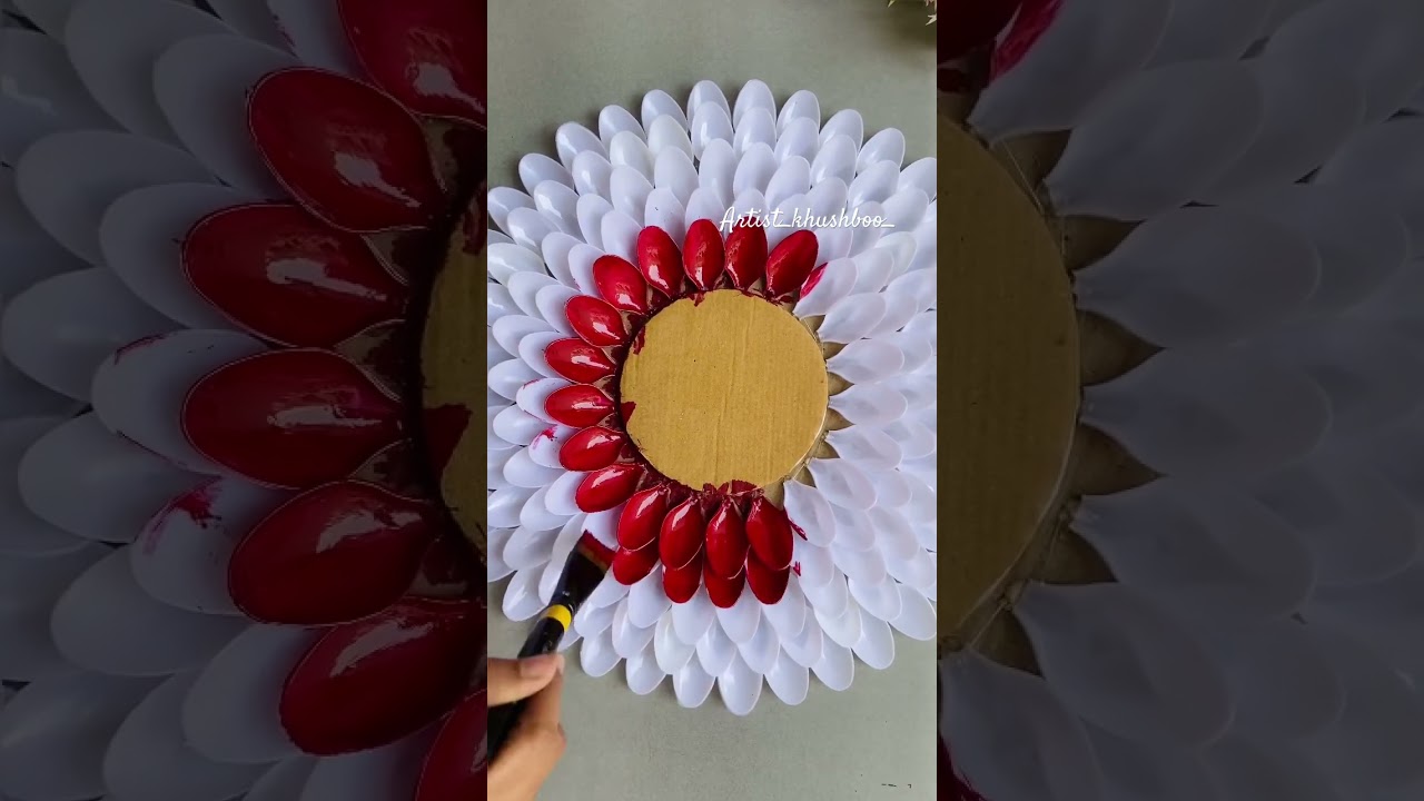 Plastic spoons wall hanging craft ideas 