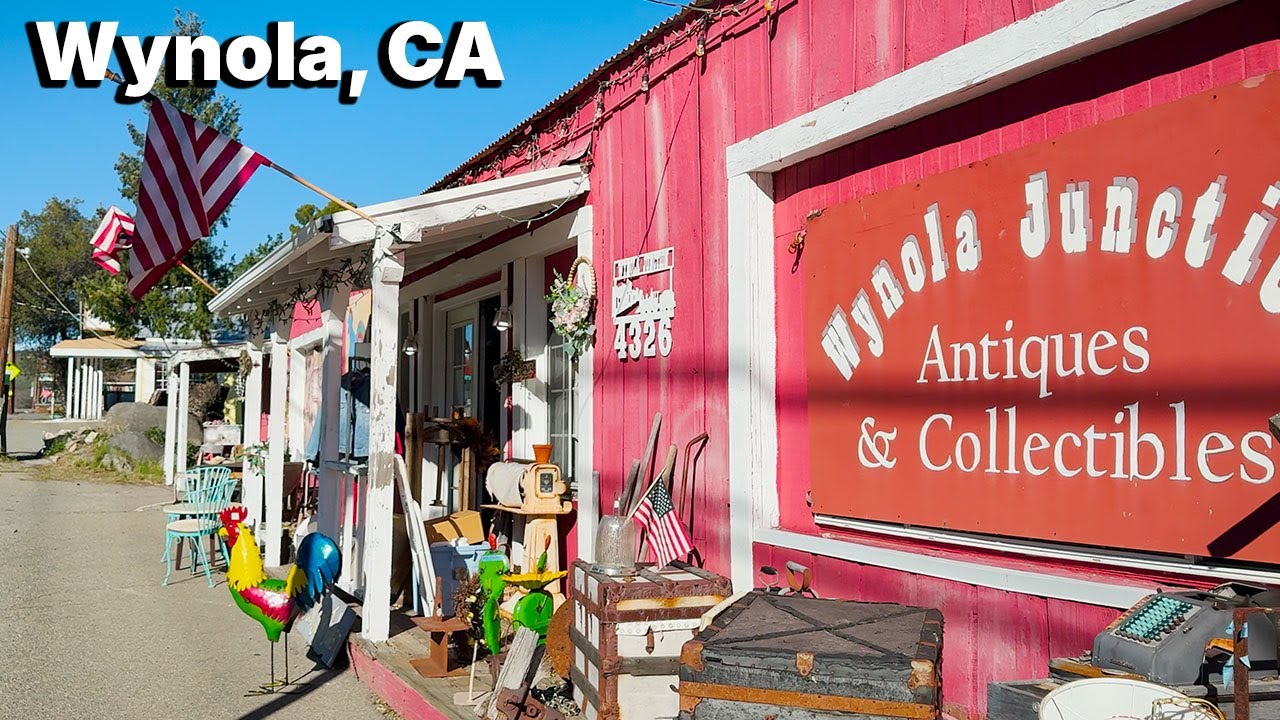 [4K] Wynola, CA Walking Tour | Highway 78, Antique Shop & Rustic Roadside Charm