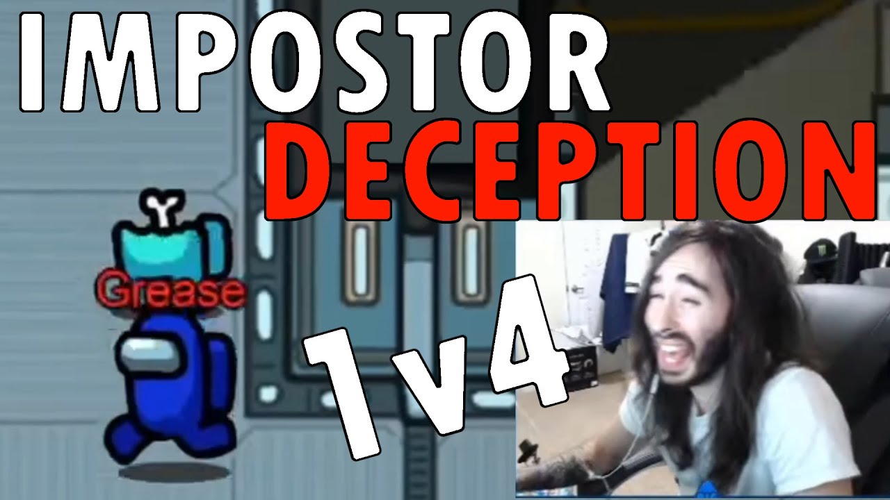GREASEBALL IMPOSTOR INSANE 1V4 DECPTION | Among Us Impostor