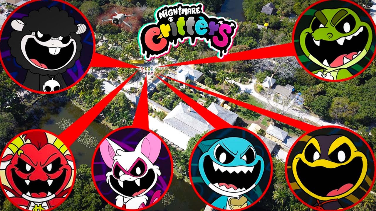 DRONE CATCHES BABA CHOPS, ICKY LICKY,  POE, & ALL NIGHTMARE CRITTERS AT POPPY PLAYTIME 4 ISLAND