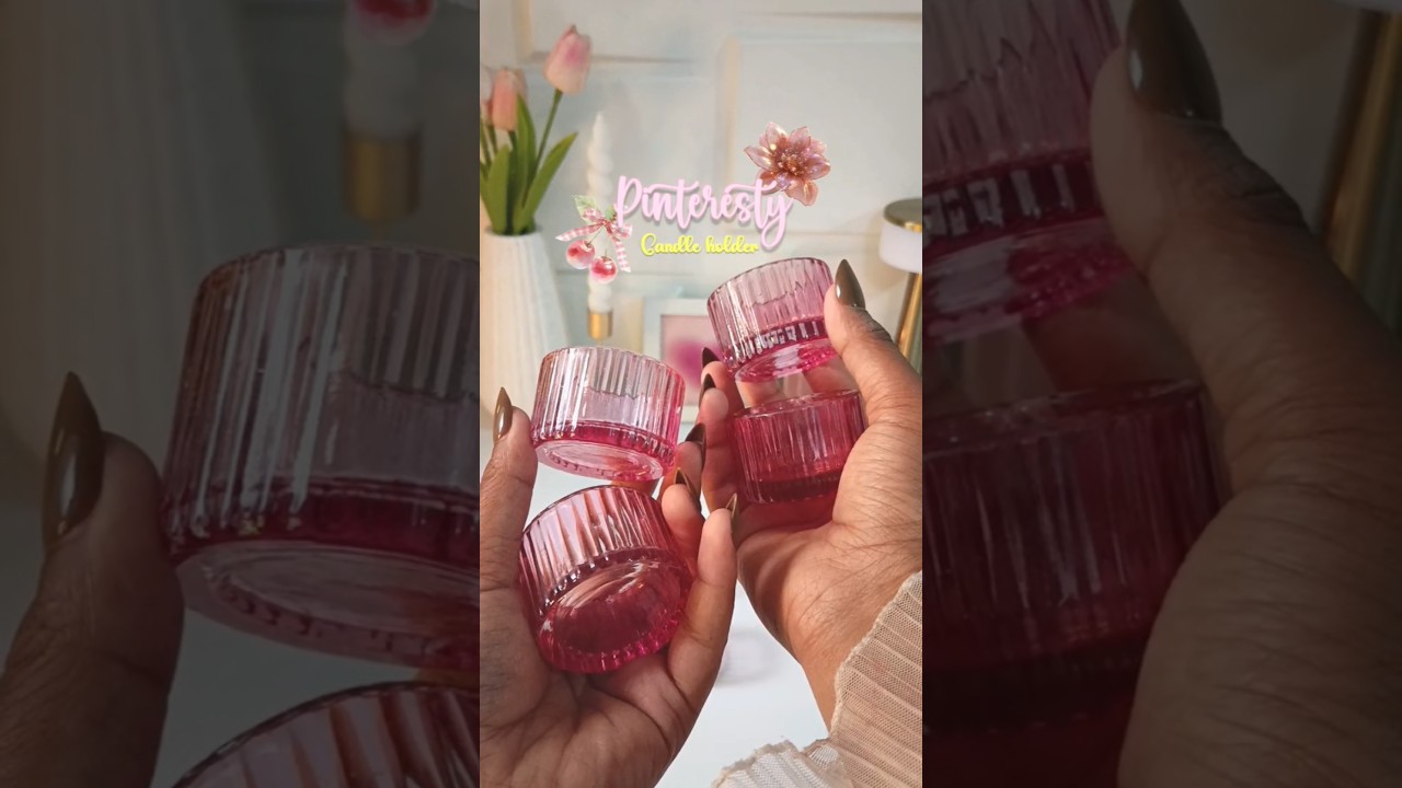 Colorful Ribbed Glass Candle Holder 🕯️✨ | Aesthetic Meesho Home Decor Find #aesthetic