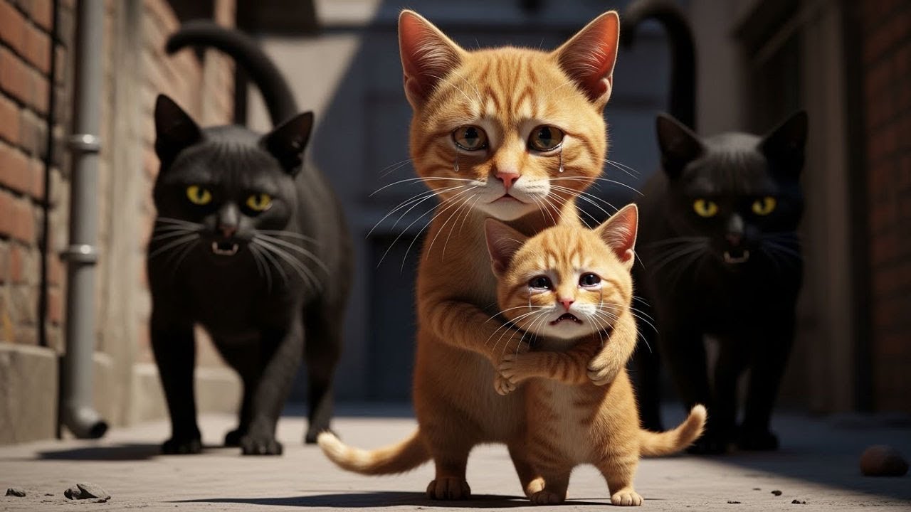 A Mother’s Love | Emotional Mama Cat Saves Baby Cat From Cruel Villains