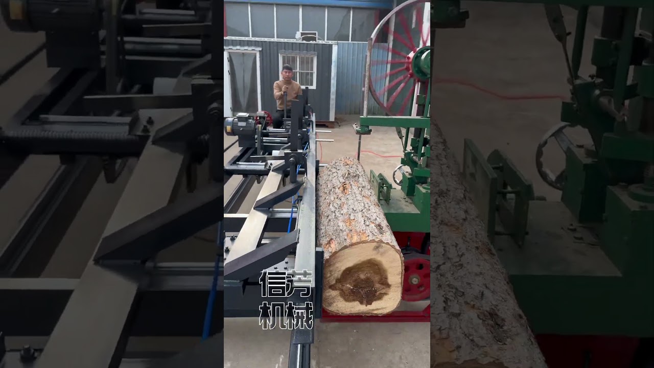 70 type band saw machine automatic walking sports car #band saw machine #wood processing #cutting
