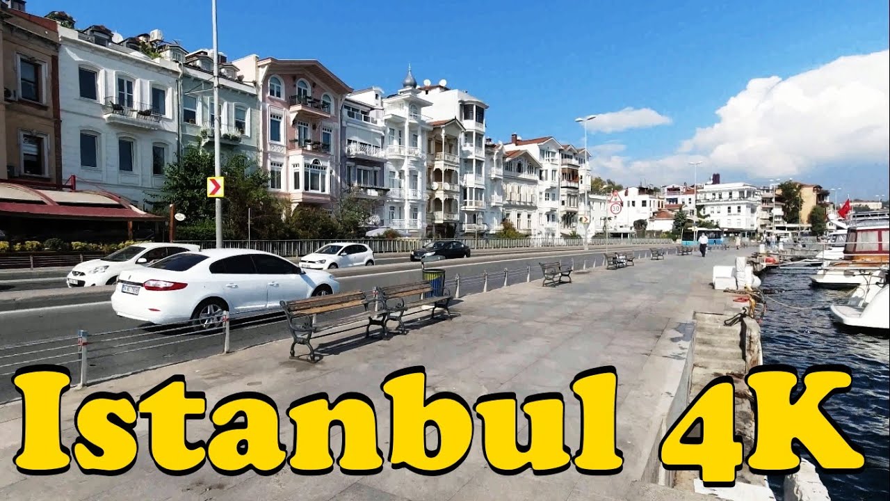 Walk around Istanbul. [4K] Kabatas Bebek Sariyer.
