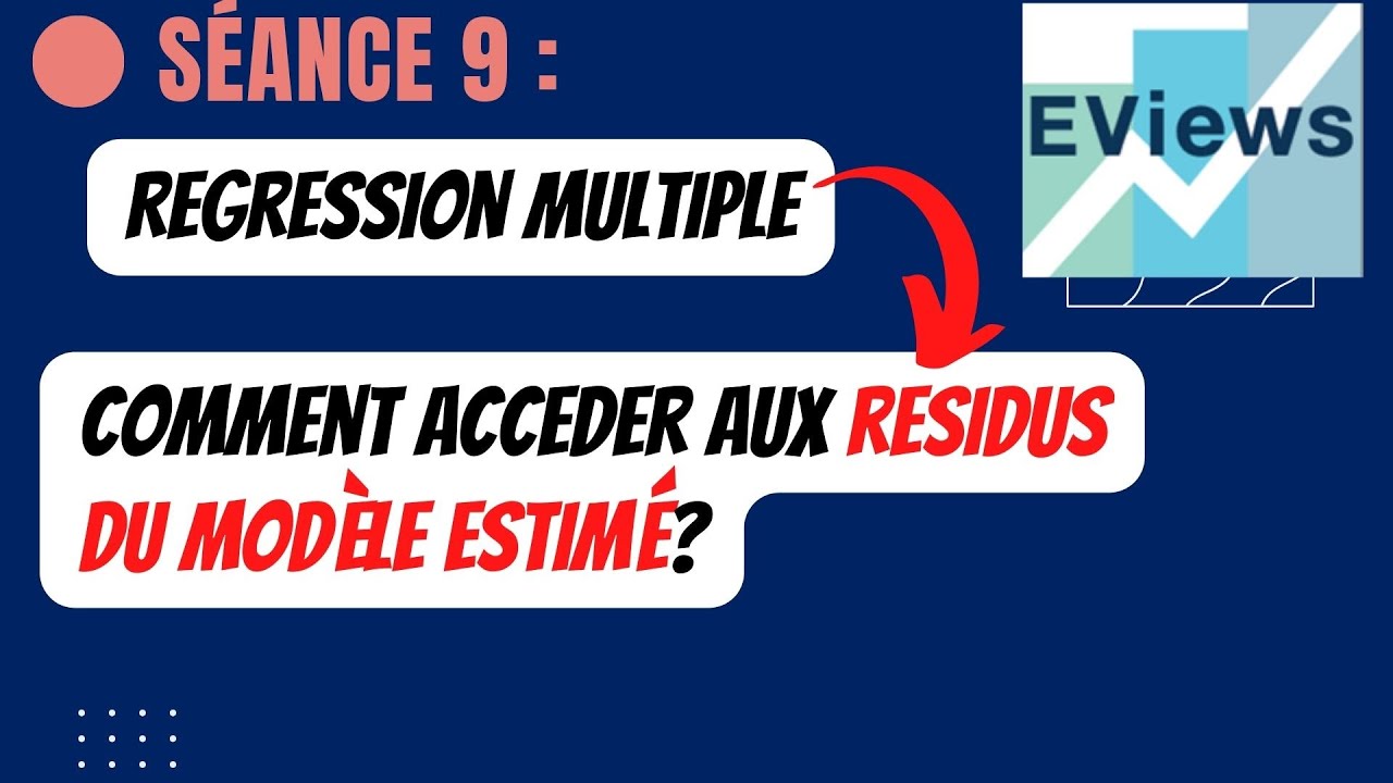 Séance 9 : Comment acceder aux résidus d'un modèle de regression multiple estimé?#eviews