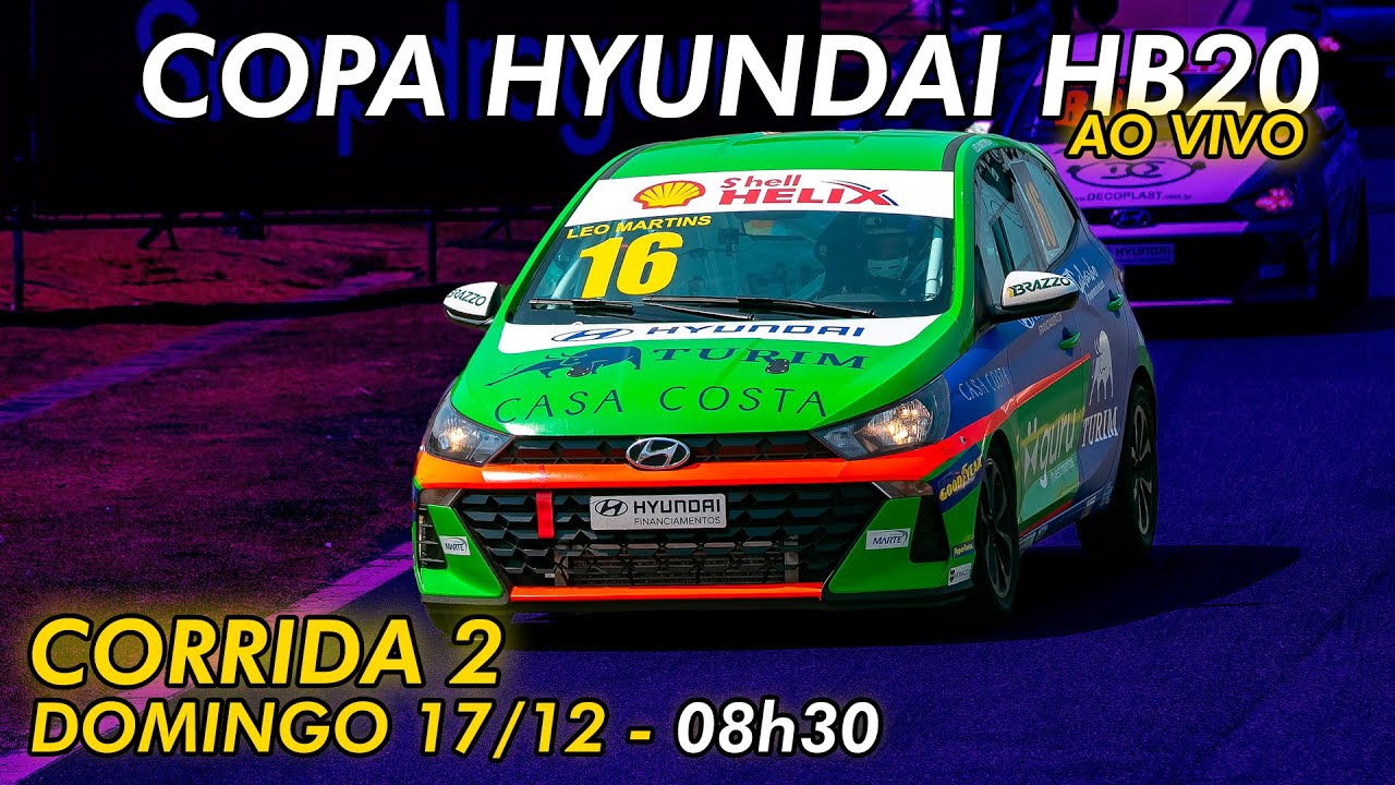 COPA SHELL HB20 2023 - AO VIVO - Corrida 2 | 8ª Etapa | Interlagos | Domingo, 17/12, às 8h30