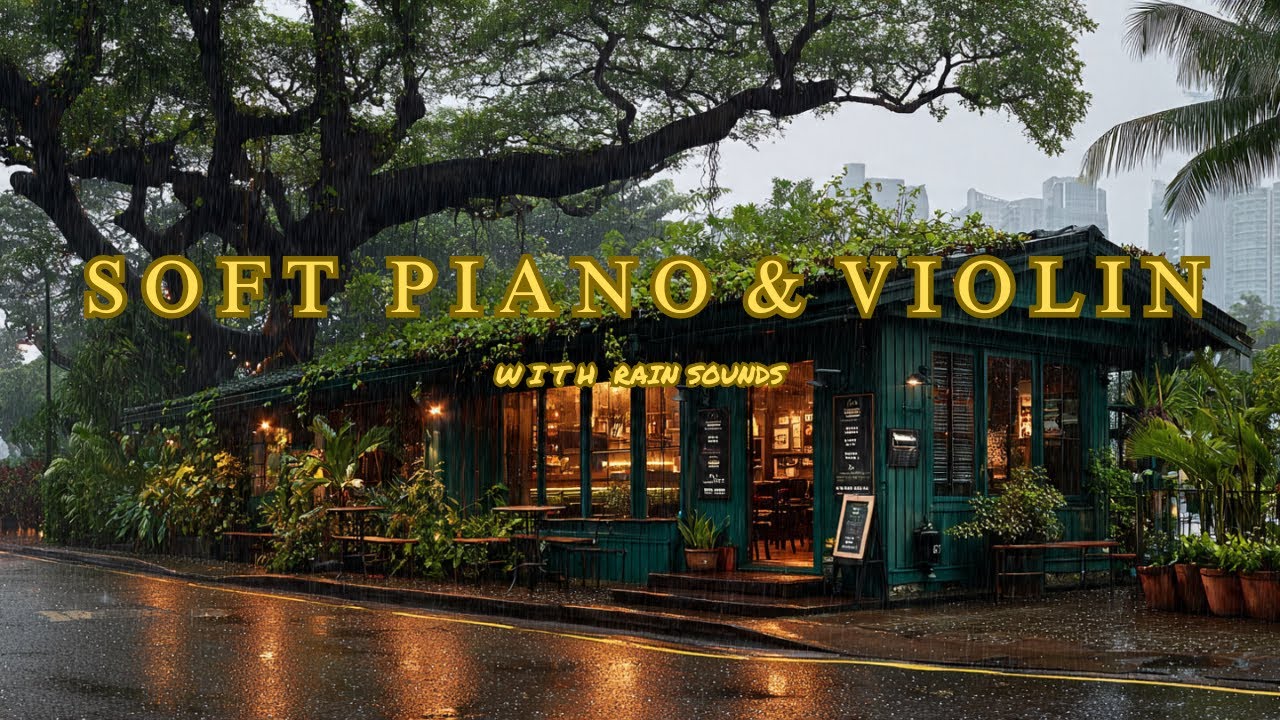Drift into Sleep 🌧️ Piano, Violin & Calm Rain