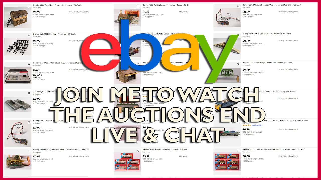 Little Wicket Railway LIVE - Watch the eBay Auctions End - Uncle Nick's Model Railway Valuation