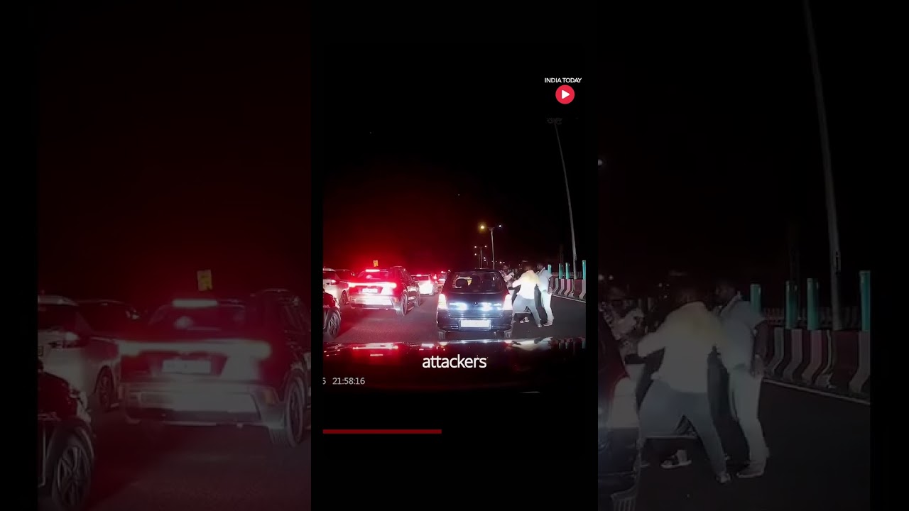 Семья подверглась нападению на скоростной автомагистрали Бангалор&ndash;Майсур, шокирующее видео с виде...