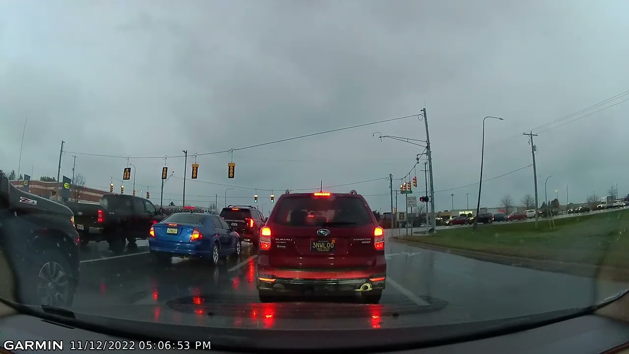 Drive View - Garmin Dashcam - Traverse City, Michigan - DoorDash Adventures - 11/12/2022 - Night