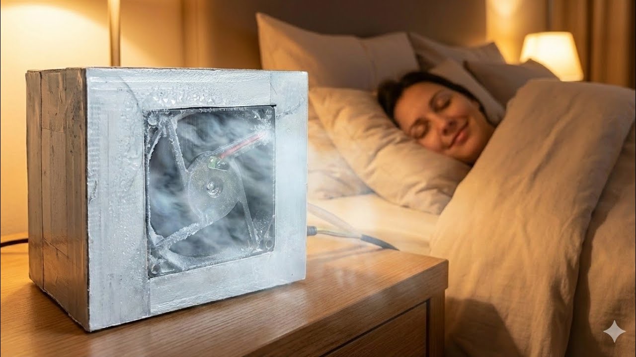 Homemade Mini Air Conditioner Low Budget From Aluminum Plate.