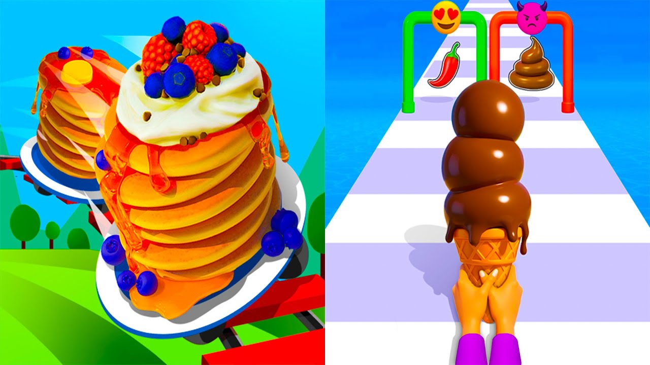 Stacky Ice Cream Runner VS Pancake Run — All Levels Gameplay | Android & iOS Part 10