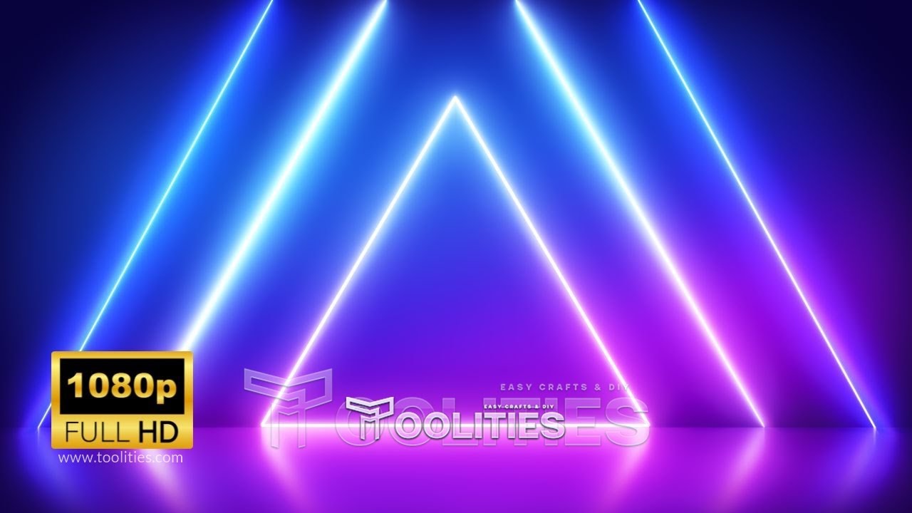Neon Lights Rectangle Frame 4K Loop Screensaver Glowing Neon Fight Frame Video Graphics
