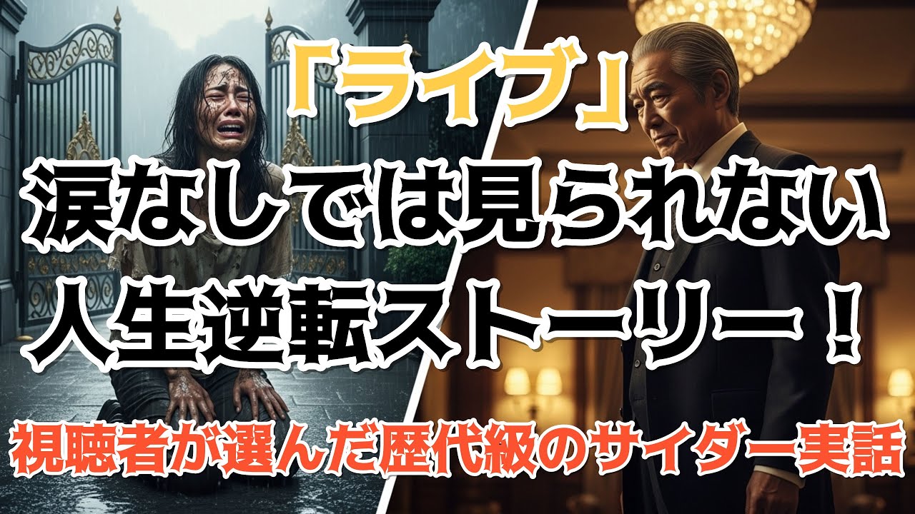 【ライブ】涙なしでは見られない、人生逆転ストーリー！ 視聴者が選んだ歴代級のサイダー実話TOP15！佐藤おばあちゃんのお弁当から50億相続の秘密まで!【総集編】#実話 #家族 #愛 #夫婦 #live