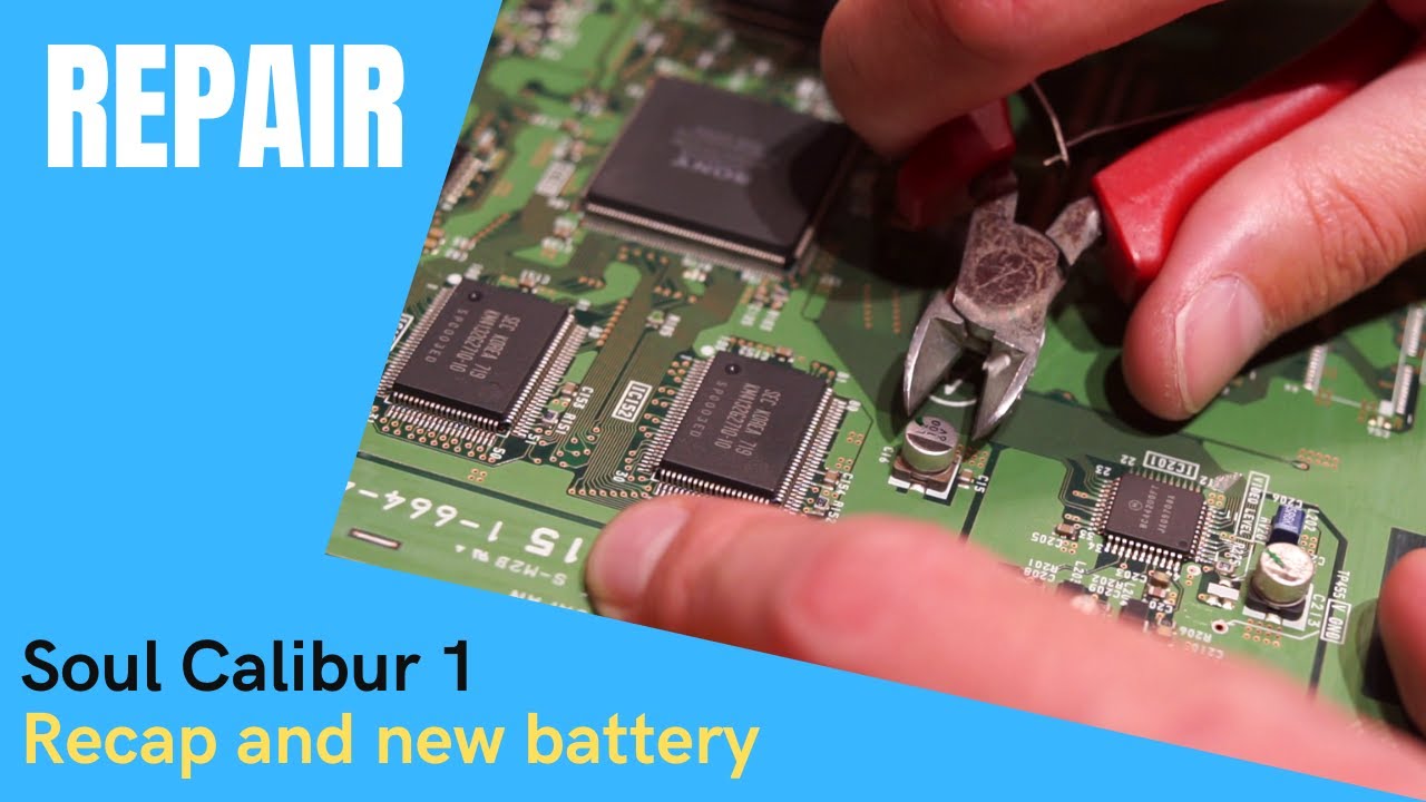 SoulCalibur Arcade Board - New capacitors, battery and test
