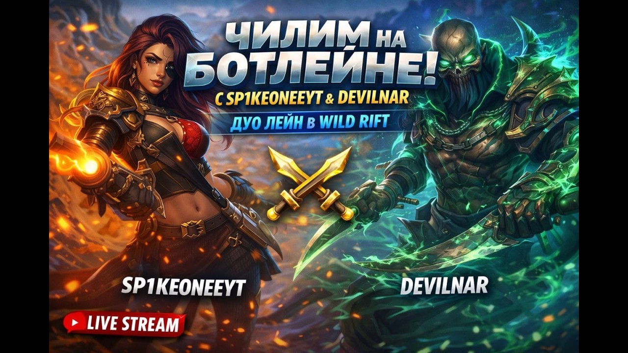 Дуо Ку с Devilnar Wild Rift League Of Legnds АПАЕМ РАНГИ