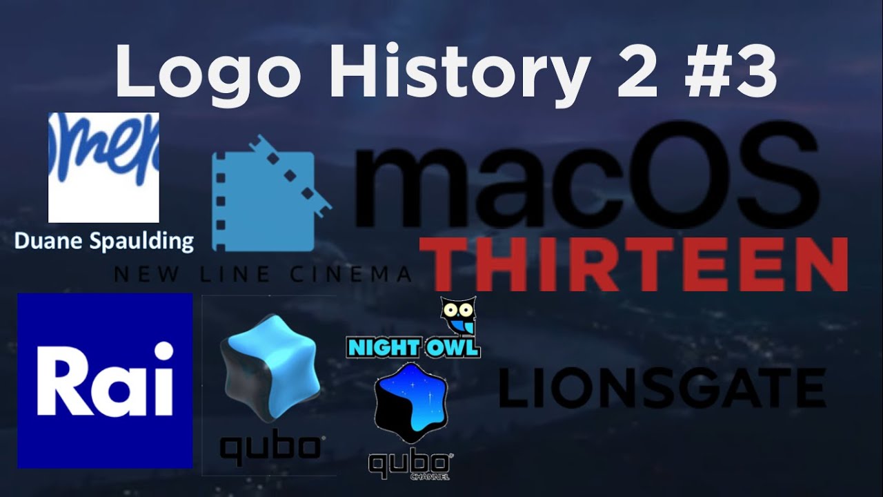 История логотипа 2 #3 — Дуэйн Сполдинг, New Line Cinema, macOS, WNET, Rai, Qubo и другие...