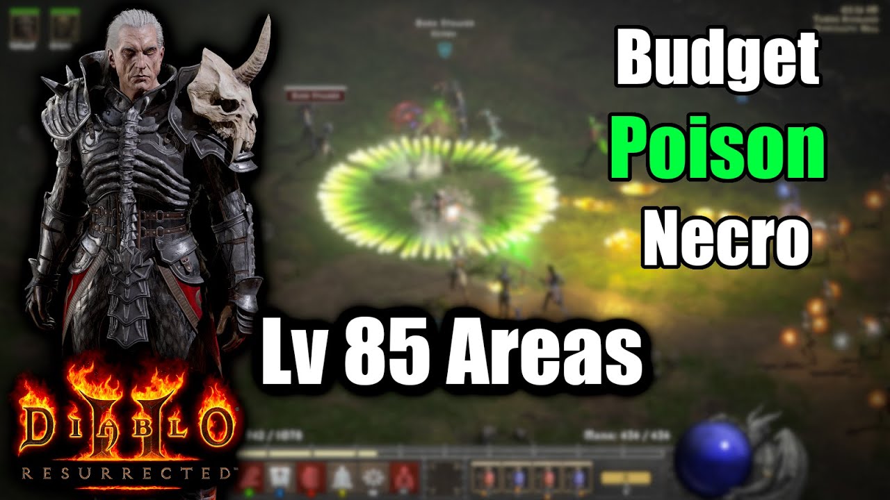 Budget Poison Necromancer Gameplay Level 85 Areas - Diablo 2 Resurrected 1440p