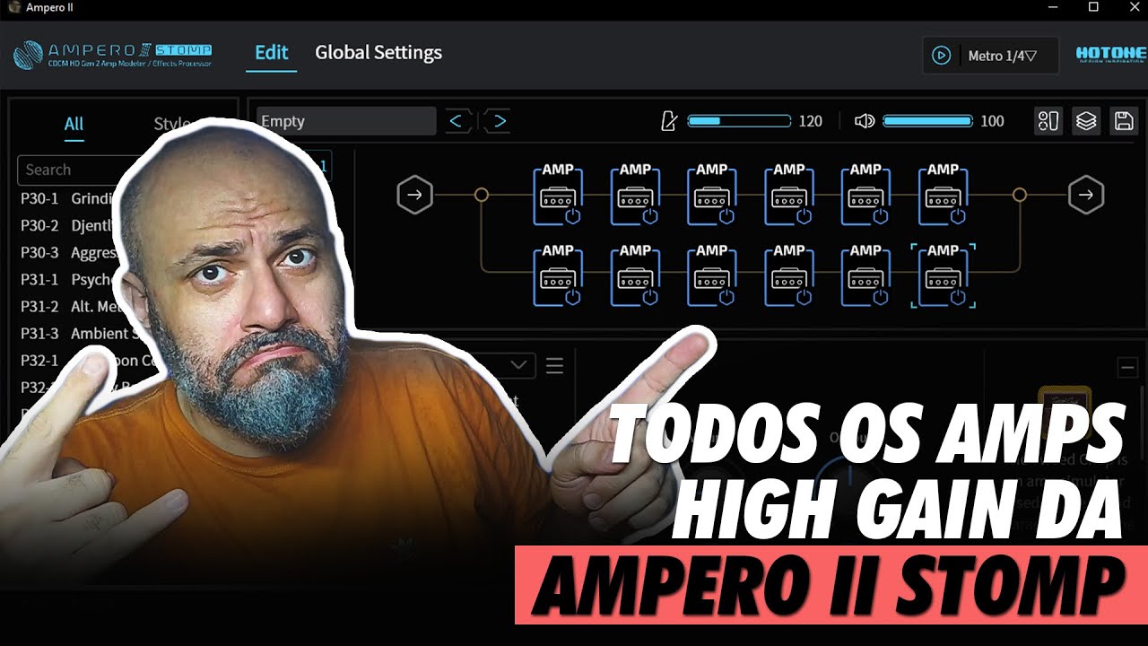 AMPERO II STOMP: TODOS OS AMPS HIGH GAIN