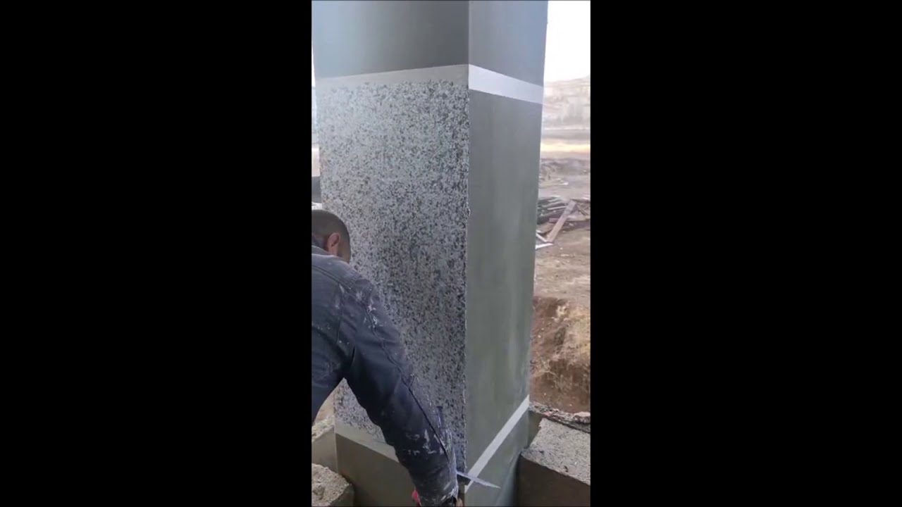 Molümer Ebruli hazır renkli sıva uygulama örneği