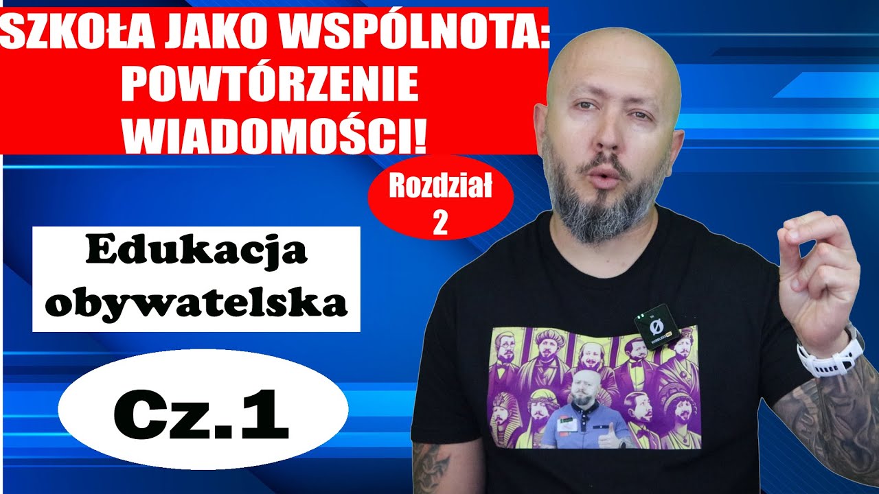 Edukacja obywatelska. Powt&oacute;rzenie wiadomości Cz. 1 Rozdział 2- Szkoła jako wsp&oacute;lnota. Podsumowanie!