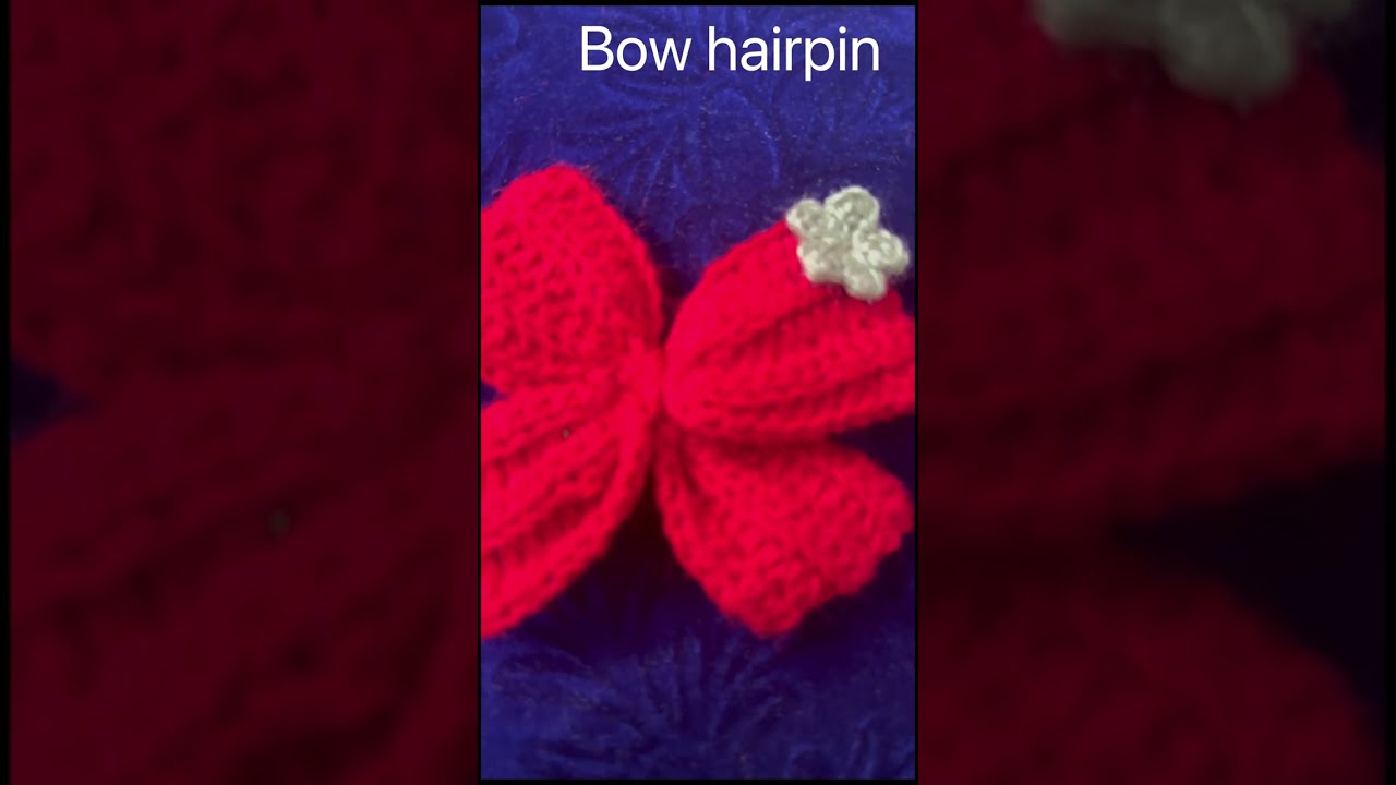 “Heart-Melting Crochet Bow on Pine Hair Accessory ❤️