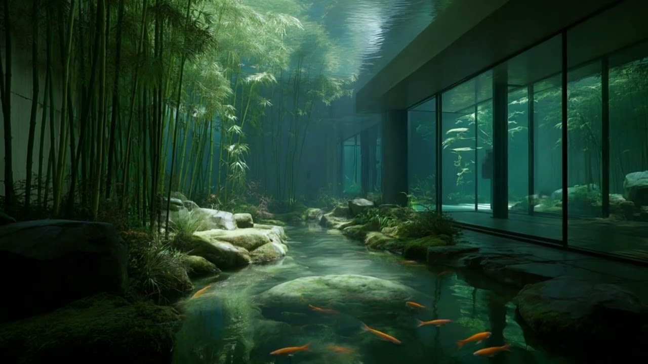 Meikyo Shisui: 432Hz Deep Healing Music in a Secret Underwater Zen Garden | Sleep & Stress Relief