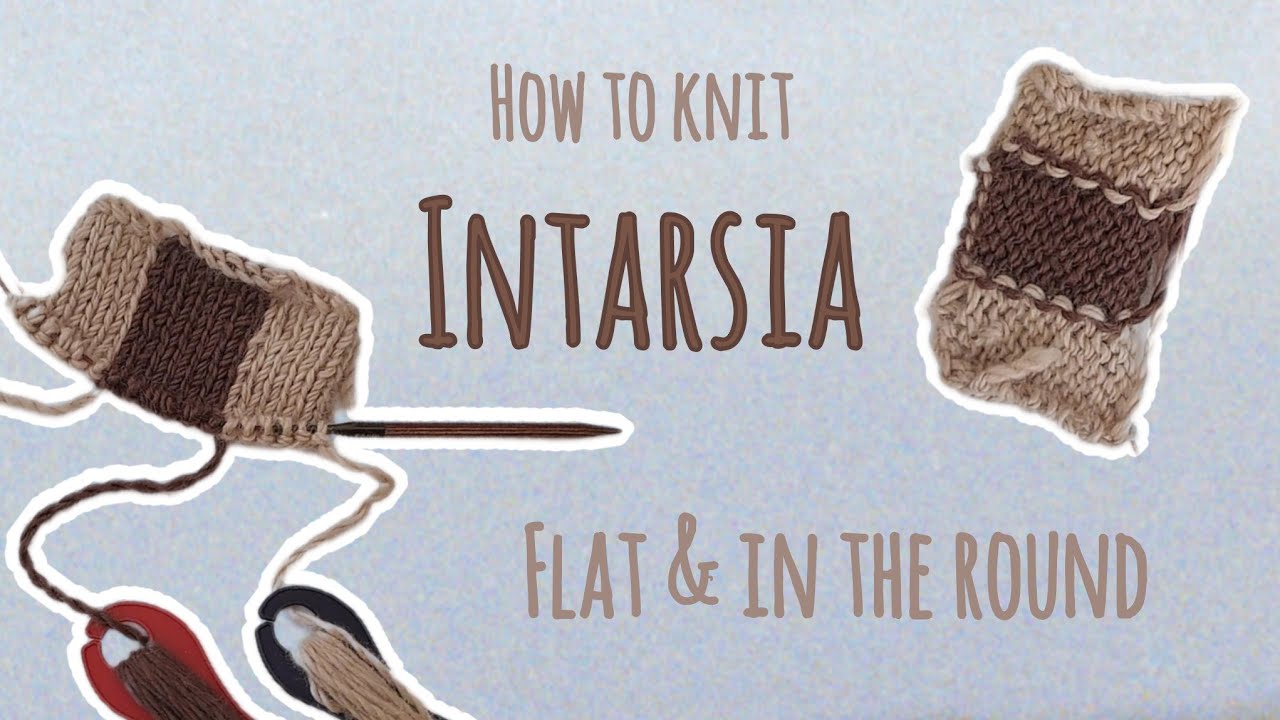 How to Knit Intarsia (color blocks, vertical stripes...) - Flat and In the Round