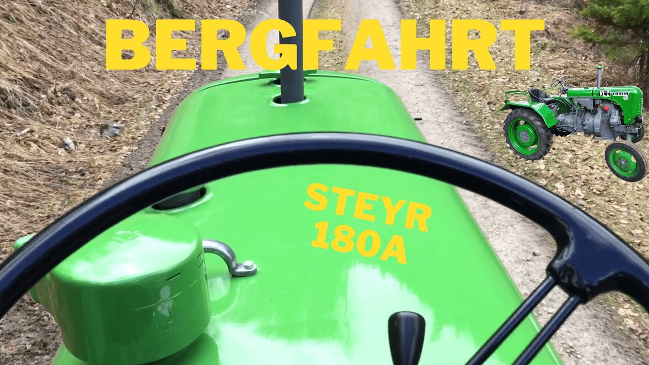 Oldtimertraktor Steyr 180a Bergfahrt