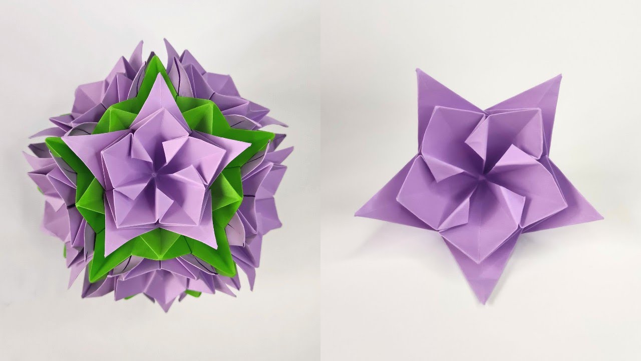 Origami FLOWER & ELECTRA kusudama | Paper kusudama