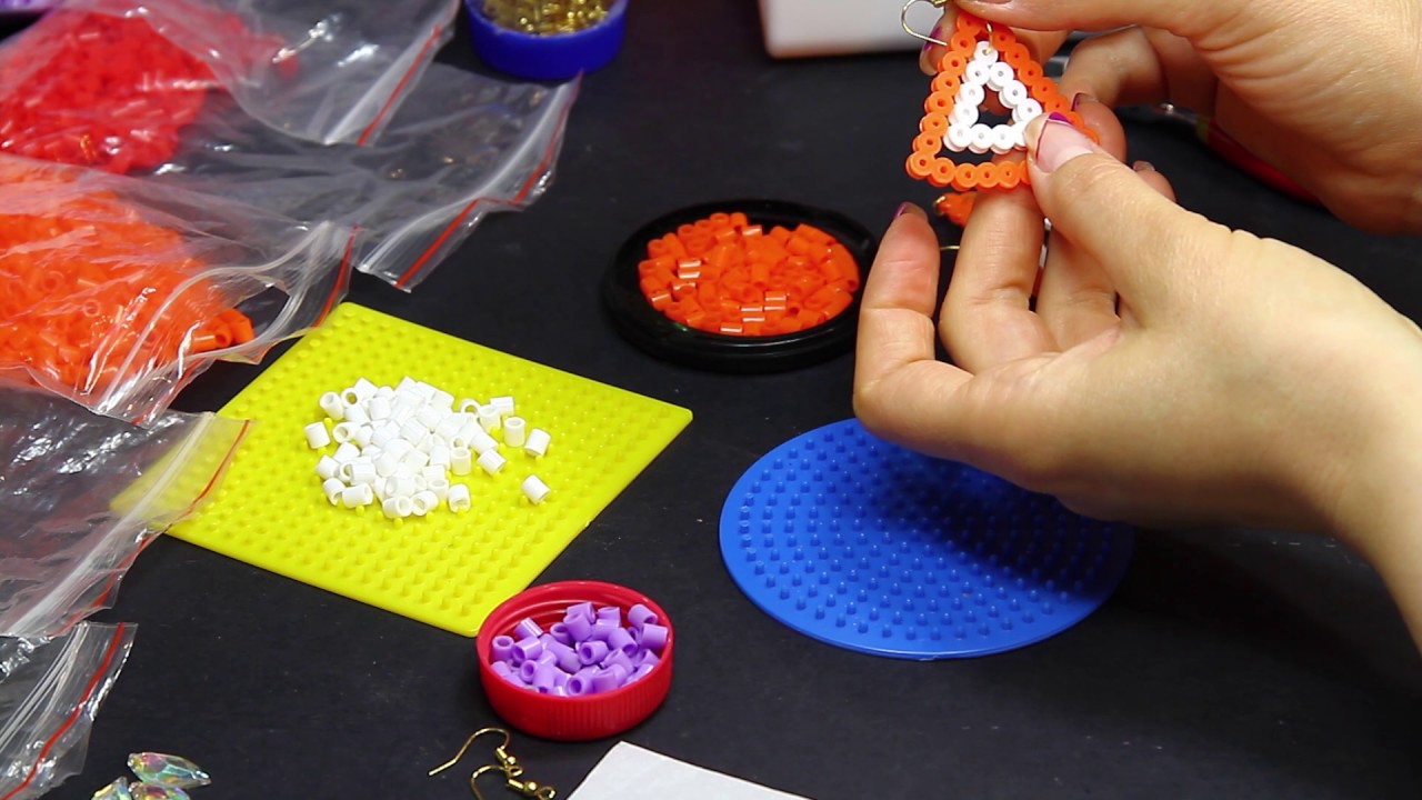 ☼ Orecchino pyssla triangolo ☼  hama beads orecchini estivi ☼ estate moda mare☼  earrings