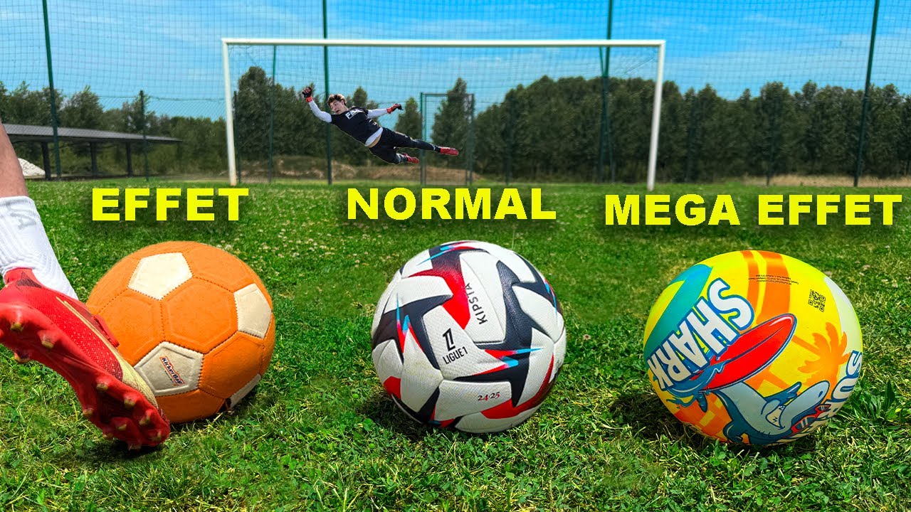 JE TESTE LES BALLONS AU MÉGA EFFET ! (On tire des coups francs à la Ronaldo)
