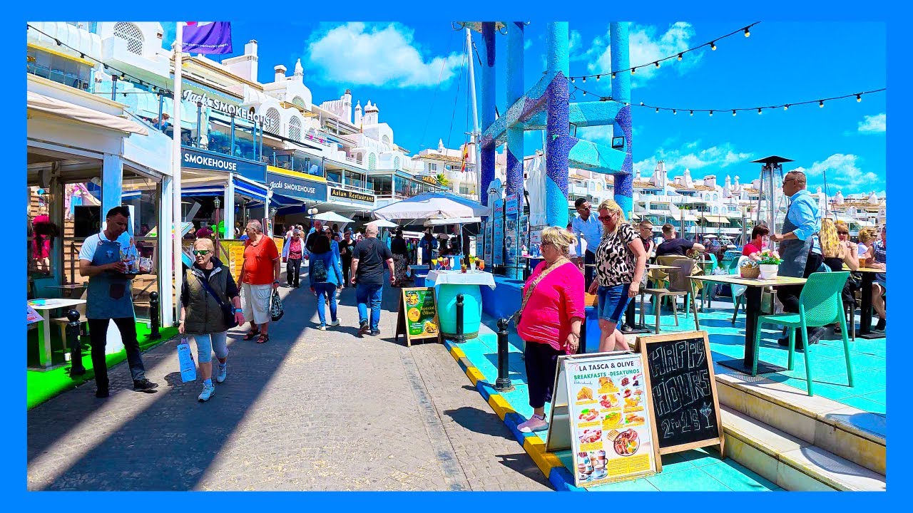 Benalmadena Puerto Marina Walking Tour Malaga Costa del Sol Spain | April 2025