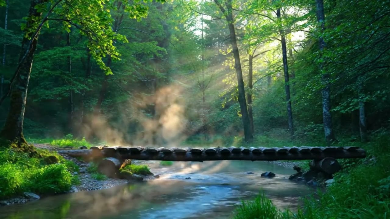 1 Hours of River Sounds for Deep Sleep 🌊 Calm Stream Ambience