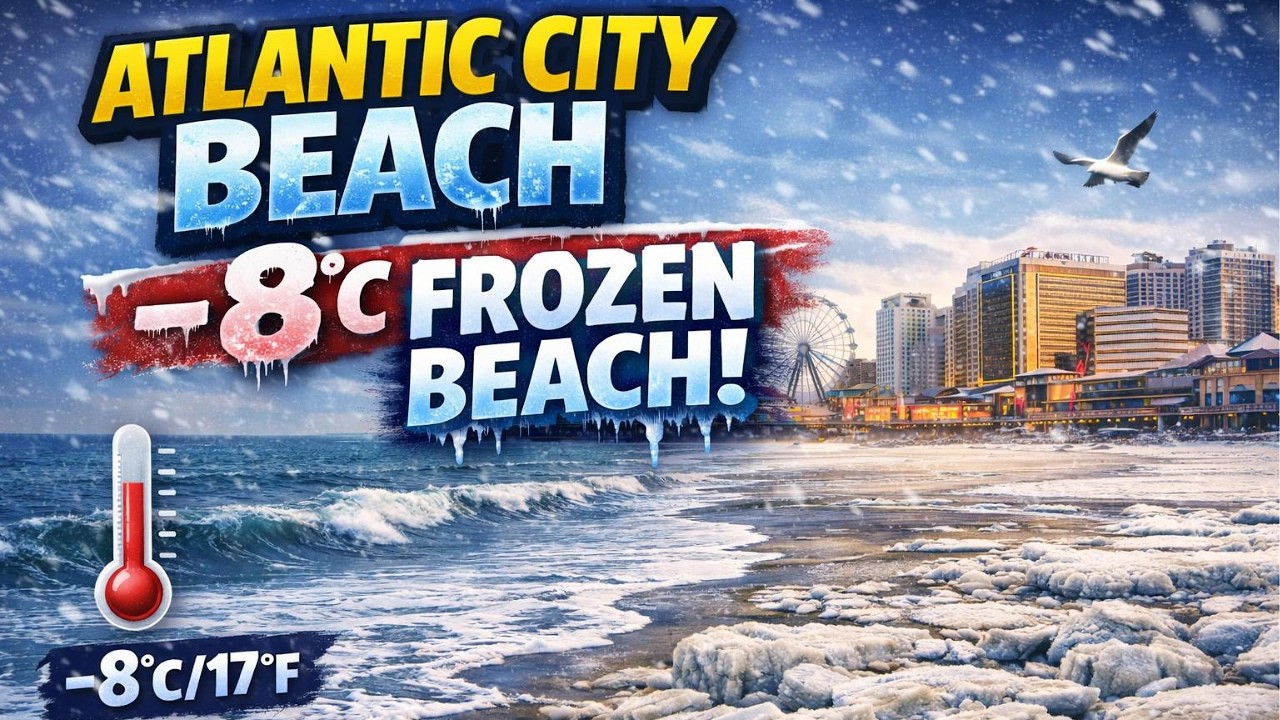 We Went to Atlantic City Beach in -8° Weather… BIG Mistake! 🥶🌊 | Travel Vlog | One World Vlogs